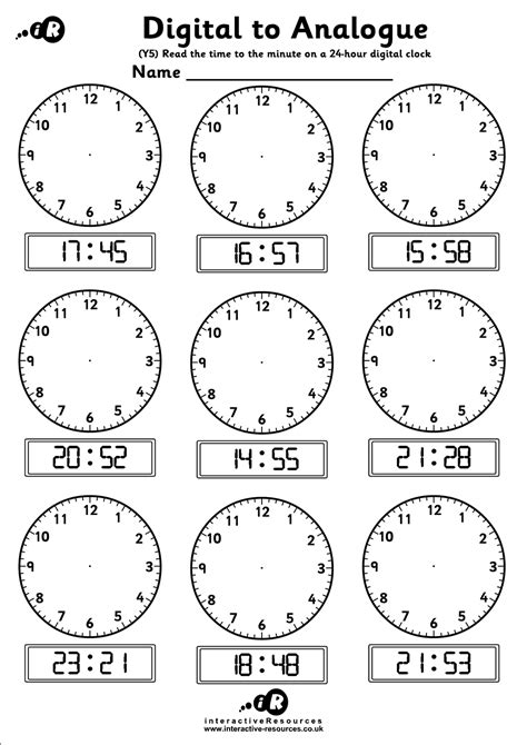 Teaching Time Free Telling Time Worksheets