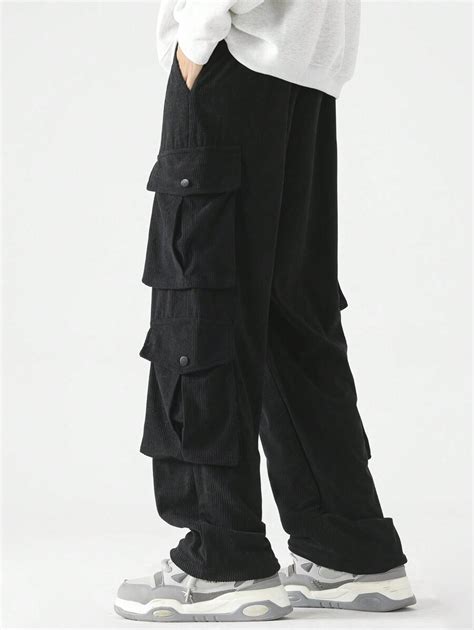 Manfinity Emrg Loose Fit Men S Cargo Pants With Flap Pockets Side