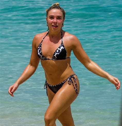 Gabby Allen In Bikini On The Beach In Barbados Hawtcelebs