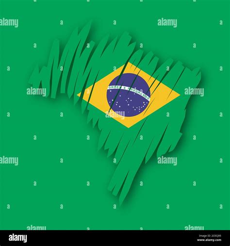 Brazil sketch flag map Stock Vector Image & Art - Alamy