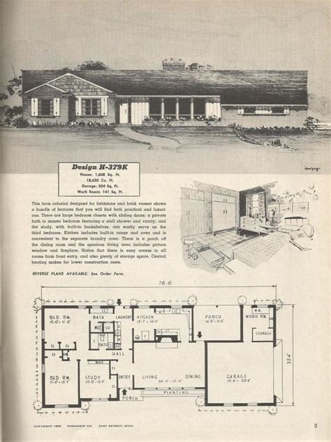 Vintage House Plans 1950s Farm Colonial Ranch And Duplex