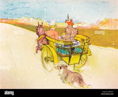 Dog Cart C1897 1946 Artist Henri De Toulouse Lautrec Stock