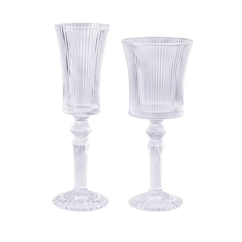 Rippled Clear Glassware – Silver Spoon Party Rental
