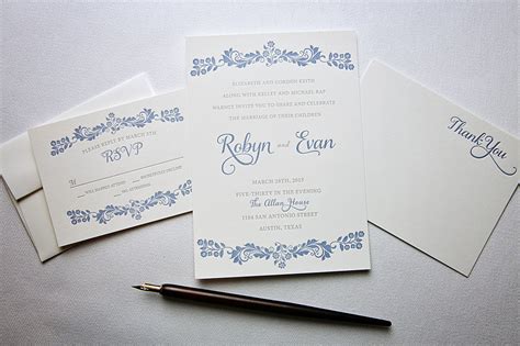 Custom Letterpress Wedding Invitations - Percolator Letterpress Co.