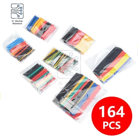 164Pcs Heat Shrink Tube Kit Shrinking Assorted Polyolefin Insulation