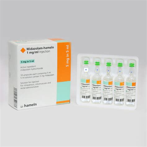 MIDAZOLAM INJECTION 5MG 5ML 10X5ML Zyfas Pharma