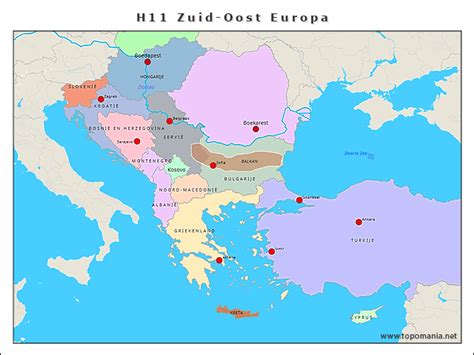 Topografie H Zuid Oost Europa Topomania Net