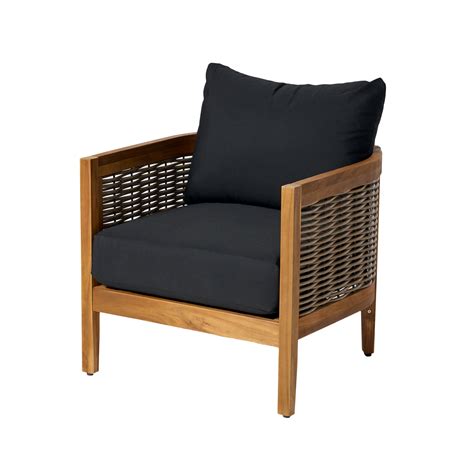 GDF Studio The Crowne Collection Outdoor Acacia Wood Club Chair With