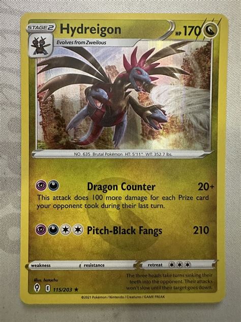 Hydreigon Holo Rare Pokemon Evolving Skies Lp Ebay