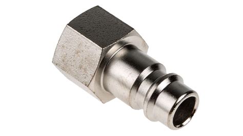 Rs Pro Steel Male Pneumatic Quick Connect Coupling G 1 4 Female Threaded Rs