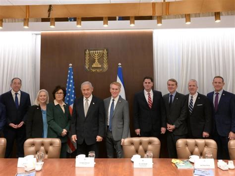 Prime Minister Netanyahu Met With A Bipartisan Delegation Of Senators