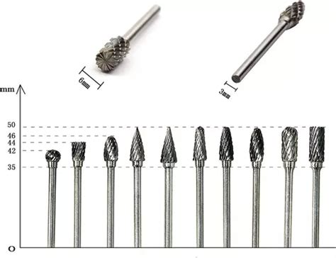 Fresa Lima Rotativa Metal Duro Para Taladro Doble Corte X En Venta