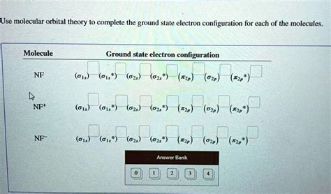 Use Molecular Orbital Theory To Complete The Ground State Electron