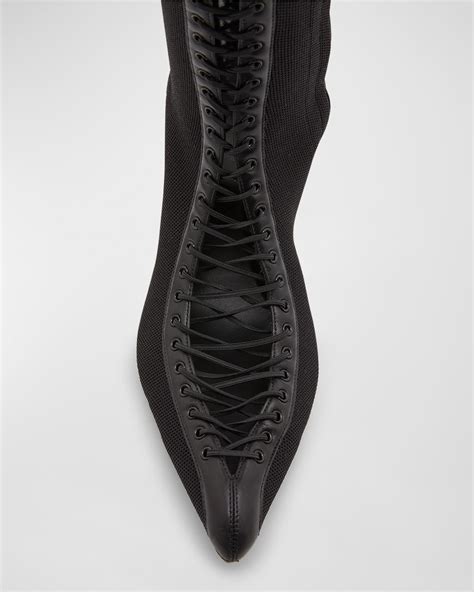 Givenchy Show Lace Up Knee High Boots Neiman Marcus