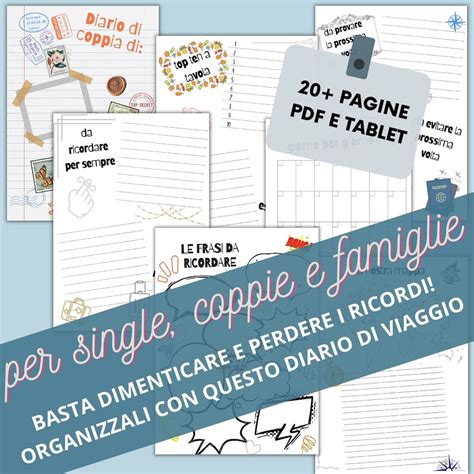 Diario Di Viaggio Di Coppia Da Compilare Pdf E Digitale Travel