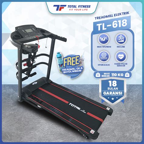 Jual Total Fitness Treadmill Elektrik Incline Alat Olahraga Rumah TL