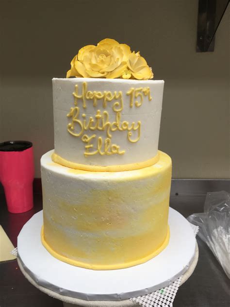 Yellow Birthday Cake