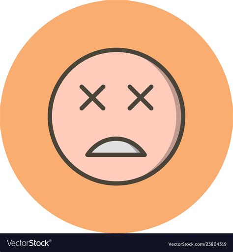 Dead Emoji Icon Royalty Free Vector Image Vectorstock