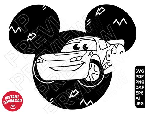 Cars Svg Lightning Mcqueen Svg Png Clipart Dxf Clipart Cut Etsy