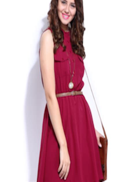 Buy DressBerry Dark Pink Collar Berry Dress - Dresses for Women 369202 ...