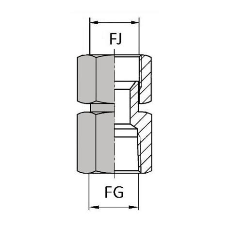 Adaptateur Droit Femelle Tournant Jic X Femelle Gaz Cylindrique Isoflex