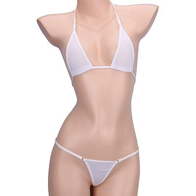 Evababy Women Micro G String Bikini Piece Swimsuit Sheer Extreme Mini