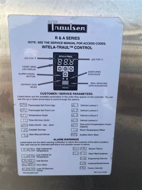 Traulsen Model RRI232LUT FHS Two Door Rolling Refrigerator For Sale