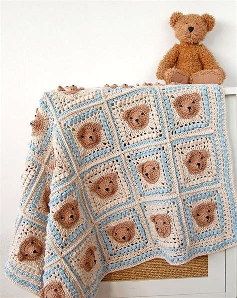 Crochet Pattern Teddy Bear Baby Blanketstep By Step Tutorial