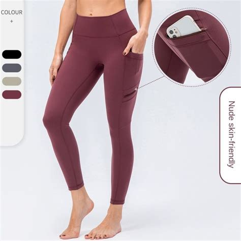 Lulu Nude Double Sided Brushed Yoga Pants Women S Hip Lift Sports