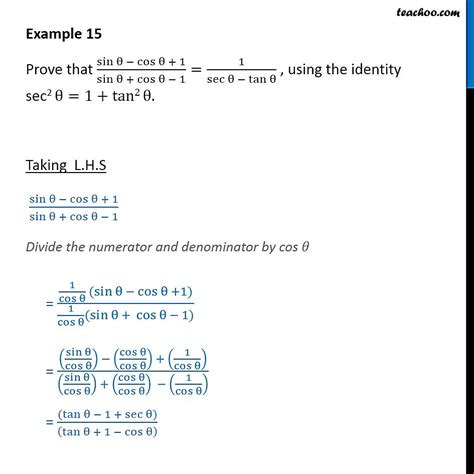 Example Prove That Sin Cos Sin Cos