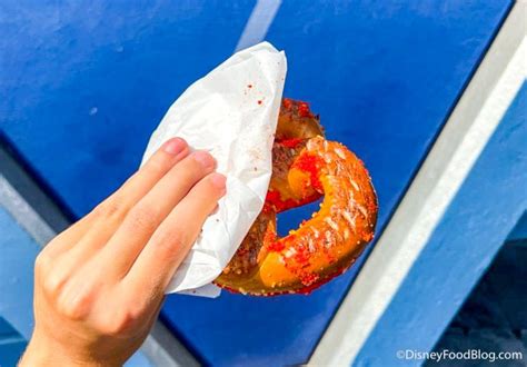 REVIEW We Ate A Flamin Hot Cheeto PRETZEL In Disneyland The Disney