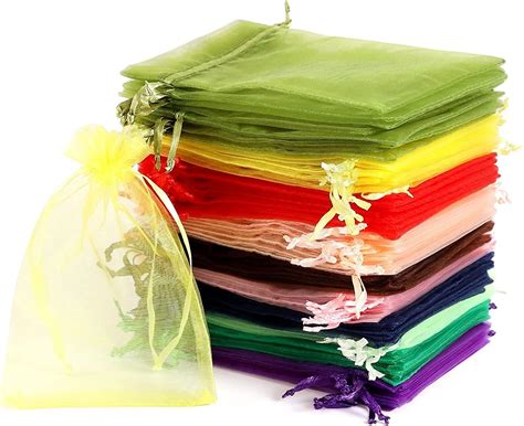 Meiso Pi Ces Sachet Organza Sachets Pochettes Cadeau En Organza