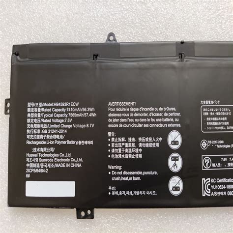 Original HB4593R1ECW Akku für HUAWEI Matebook 14 X Pro KPL W00 MACH