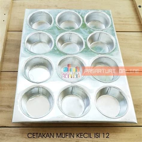 Jual LOYANG CETAKAN MUFIN KECIL ISI 12 LUBANG Muffin Cupcake Tart