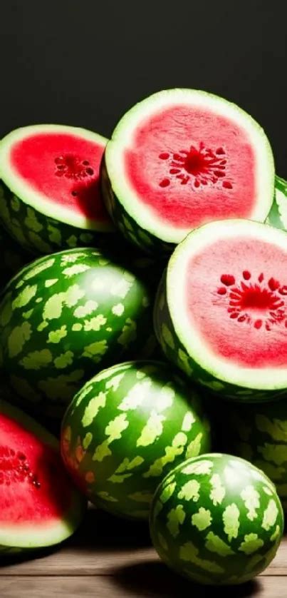 Vibrant Watermelons Mobile Wallpaper - free download