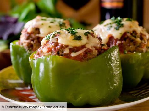 Poivrons verts farcis découvrez les recettes de cuisine de Femme