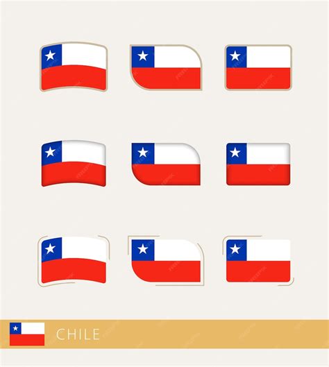 Premium Vector Vector Flags Of Chile Collection Of Chile Flags