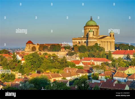 Esztergom Gran Castle Hill With Basilica In Komarom Esztergom Hungary