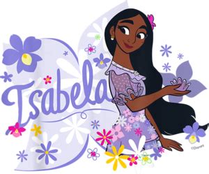 Isabela Encanto Floral Design Colorful Illustration Hd Png Png All