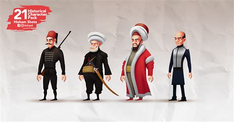 21 Historical Characters Behance