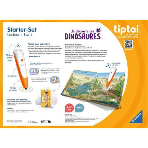 Tiptoi Coffret complet Lecteur interactif Je découvre les Dinosaures