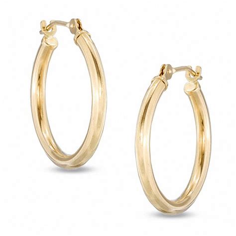 14k Gold 200mm Polished Hinged Hoop Earrings Zales Outlet