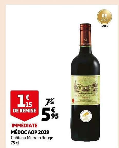 Promo M Doc Aop Ch Teau Merrain Rouge Chez Auchan Icatalogue Fr