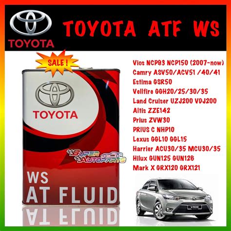 Toyota Ws Atf Automatic Transmission Fluid Toyota Gear Oil