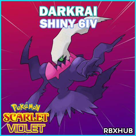 Darkrai Shiny 6IV Pokemon Scarlet and Violet Lv100 EV - Etsy