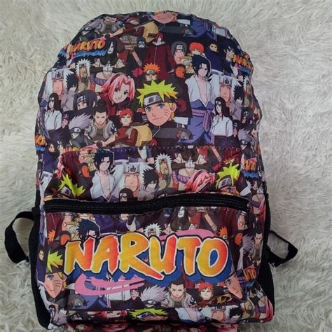 Bolsa Mochila Personagem Naruto Unissex NUVEM AKATSUKI HOKAGE MINATO