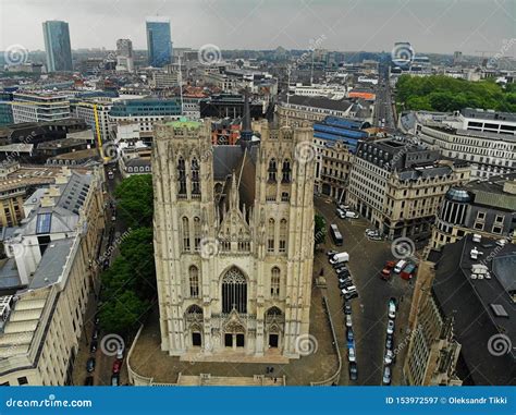 Amazing View From Above The Capital Of Belgium Great Brussels Very