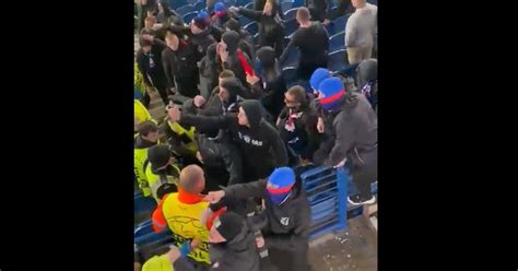 (Video) Rangers ultras try to square off with Liverpool fans