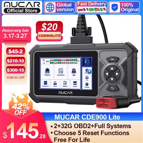 Mucar Cde Lite Obd Car Diagnostic Tool New Full System Diagnostics