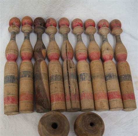 Ancien Jouet Denfant Jeu De Quille En Bois Boule Ebay Jouet Jeu